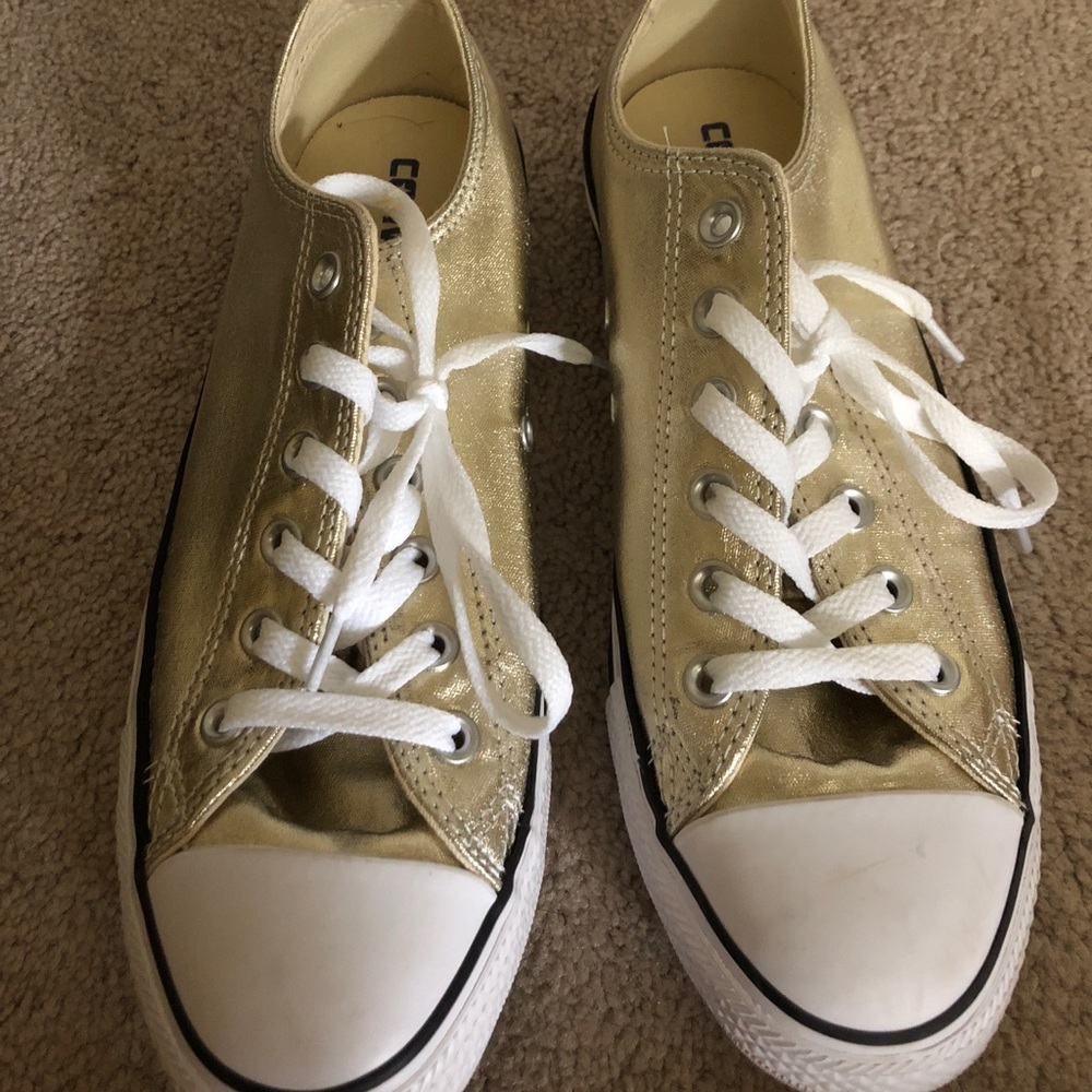 Metallic Gold Converse Sneakers